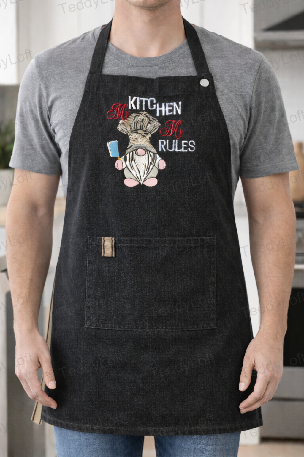 Apron with a gnome