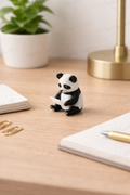 Panda with computer