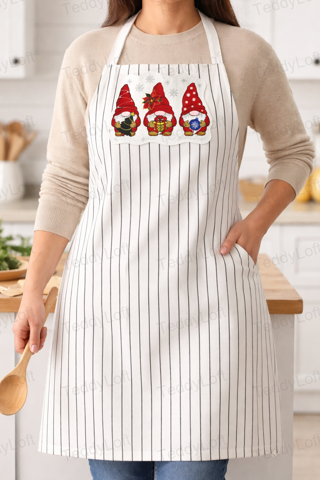 Apron with 3 gnomes