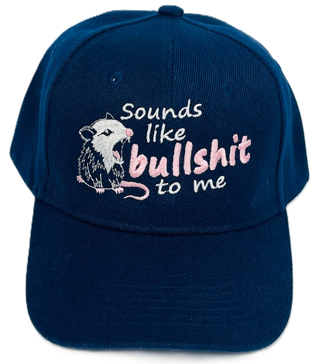 Ponytail Baseball Hats "Sounds Like Bullshit to Me" - Caps Structured 6 Panel Mid Profile Women Fashion Messy High Bun