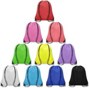 Lightweight Polyester Drawstring Backpack | Reusable Gym, Sports & Travel Bag