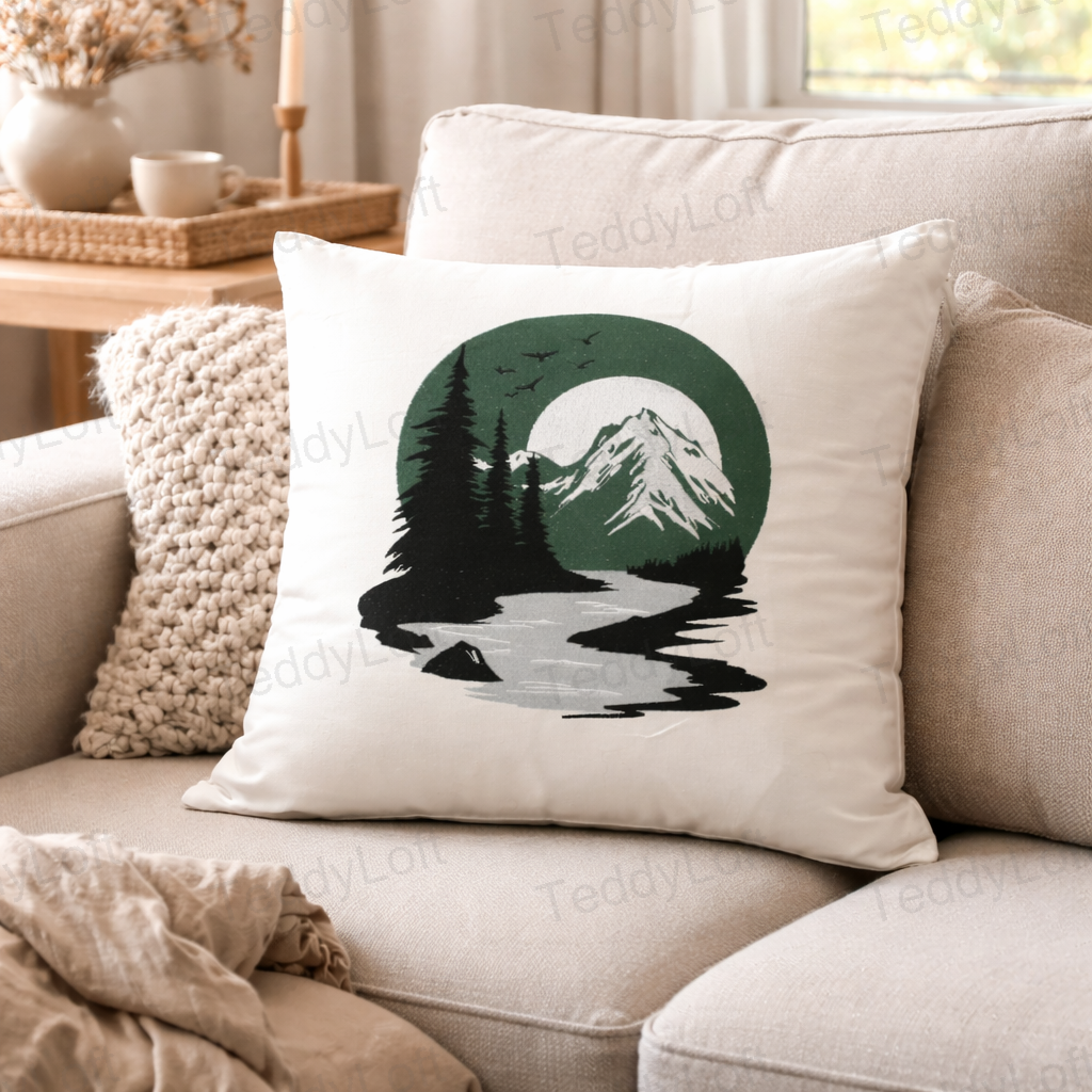 Pillowcase with Mountain Landscape - Image 2